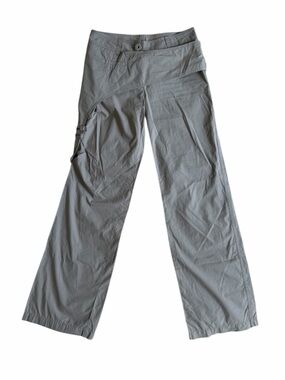 Cop Copine Y2K Taupe Cargo Trousers Asymmetric Wrap Waist 2000s